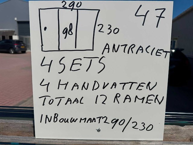 Set glaspanelen - 98cm x 230cm helder (4x3) - afbeelding 10 van  11