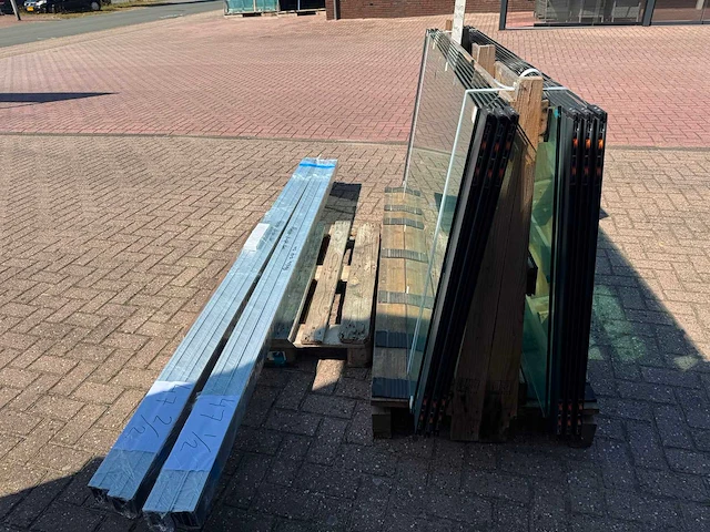 Set glaspanelen - 98cm x 230cm helder (4x3) - afbeelding 7 van  11