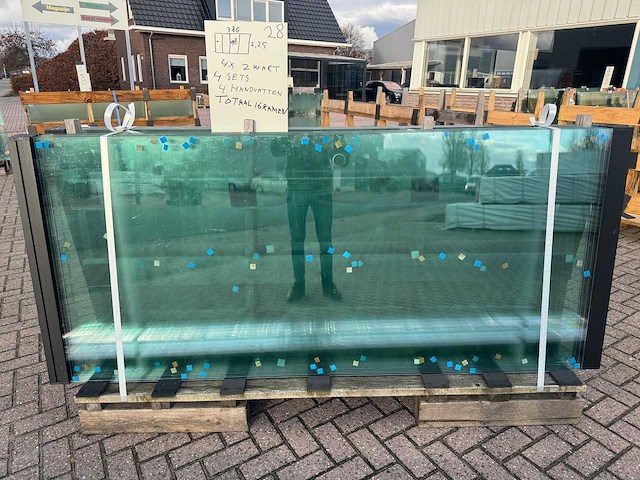 Set glaspanelen - 98x225 helder (4x4) - afbeelding 5 van  10