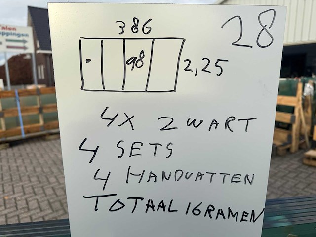 Set glaspanelen - 98x225 helder (4x4) - afbeelding 8 van  10