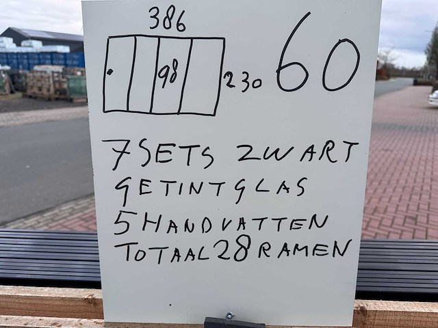 Set glaspanelen - 98x230 getint (7x4) - afbeelding 6 van  9