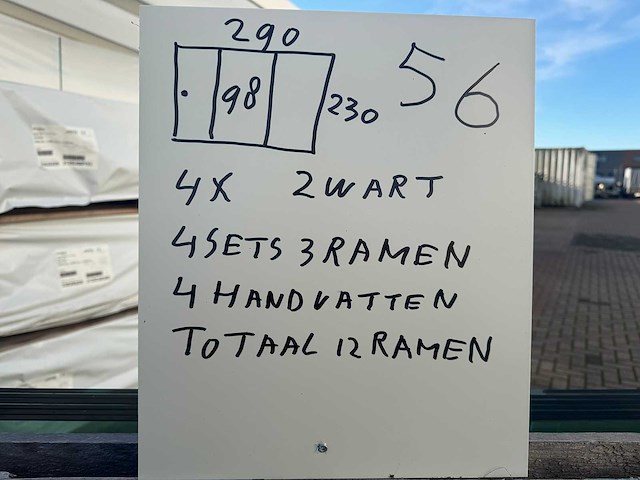 Set glaspanelen - 98x230 helder (4x3) - afbeelding 8 van  10
