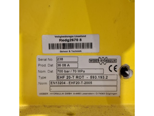 Set hydraulisch redgereedschap, weber-hydraulik - afbeelding 10 van  18