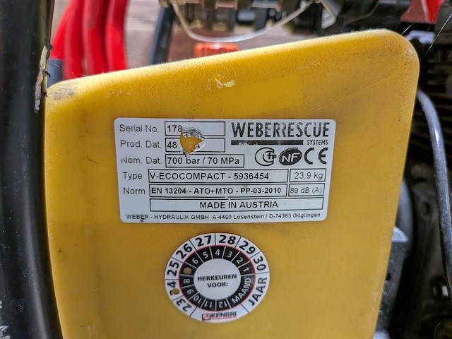 Set hydraulisch redgereedschap, weber-hydraulik - afbeelding 3 van  11