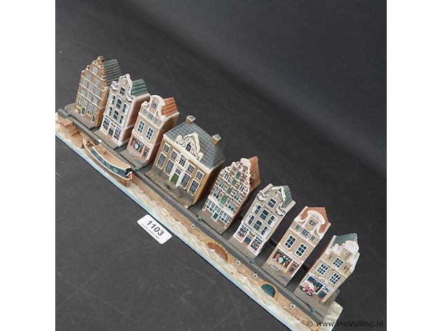 Set is een miniatuur amsterdamse grachtenhuizen - afbeelding 3 van  5