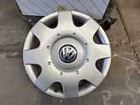 Set lichtmetalen velgen met wieldoppen volkswagen origineel - afbeelding 3 van  5