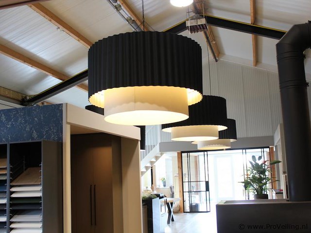 Set ribbel-drum hanglampen - afbeelding 3 van  10