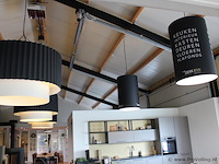 Set ribbel-drum hanglampen - afbeelding 9 van  10