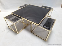 Set salontafels - ca. 90x90x43 cm en 44x44x40 cm - afbeelding 1 van  5