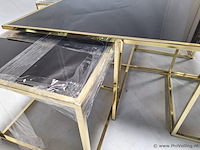 Set salontafels - ca. 90x90x43 cm en 44x44x40 cm - afbeelding 3 van  5