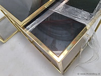 Set salontafels - ca. 90x90x43 cm en 44x44x40 cm - afbeelding 4 van  5