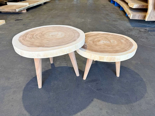 Set suar boomstam salon / bijzettafel - afbeelding 2 van  3