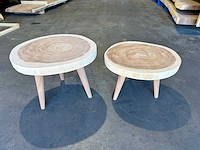 Set suar boomstam salon / bijzettafel - afbeelding 3 van  3