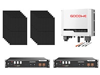 Set van 12 full black zonnepanelen (455 wp) - hybride omvormer - 4,8 kwh batterij - afbeelding 1 van  8