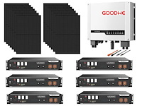 Set van 14 full black zonnepanelen (455 wp) - hybride omvormer - 14,4 kwh batterij - afbeelding 1 van  12