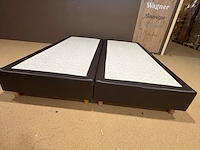 Set van 2 boxen met binnenvering, zwart / bruin