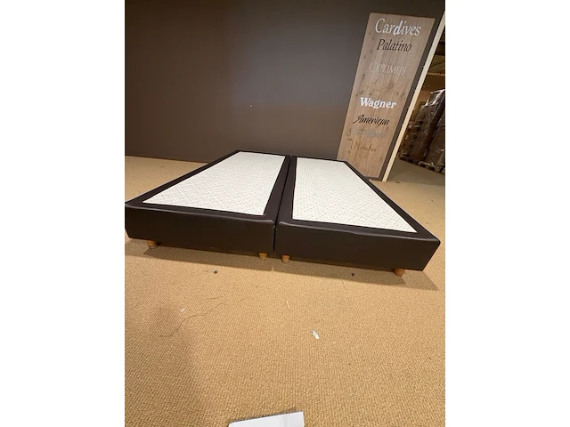 Set van 2 boxen met binnenvering, zwart / bruin - afbeelding 1 van  7