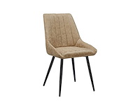 Set van 2 eetkamerstoel kuip beige - afbeelding 3 van  6