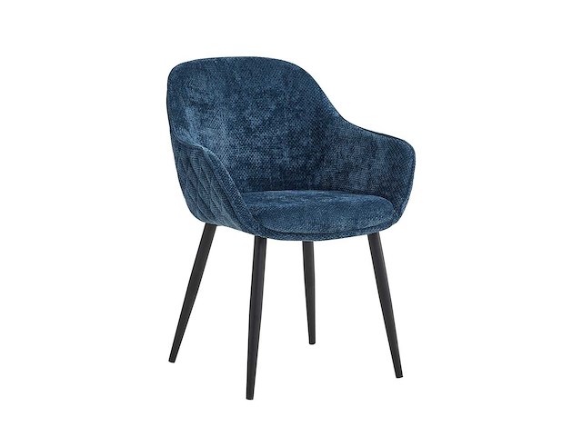 Set van 2 eetkamerstoel kuip met armleuning blauw - afbeelding 1 van  5