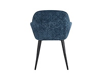Set van 2 eetkamerstoel kuip met armleuning blauw - afbeelding 2 van  5