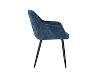 Set van 2 eetkamerstoel kuip met armleuning blauw - afbeelding 4 van  5