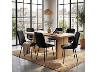 Set van 2 eetkamerstoel kuip zwart - afbeelding 2 van  4