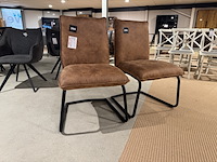 Set van 2 eetkamerstoelen, bruin - afbeelding 1 van  4