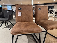 Set van 2 eetkamerstoelen, bruin - afbeelding 3 van  4