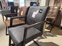 Set van 2 eetkamerstoelen, bruin/grijs - afbeelding 4 van  4