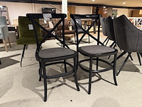 Set van 2 eetkamerstoelen, grijs/zwart - afbeelding 1 van  4