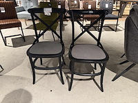 Set van 2 eetkamerstoelen, grijs/zwart - afbeelding 2 van  4