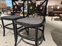 Set van 2 eetkamerstoelen, grijs/zwart - afbeelding 4 van  4