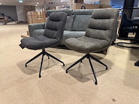 Set van 2 eetkamerstoelen, groen/antraciet - afbeelding 1 van  4