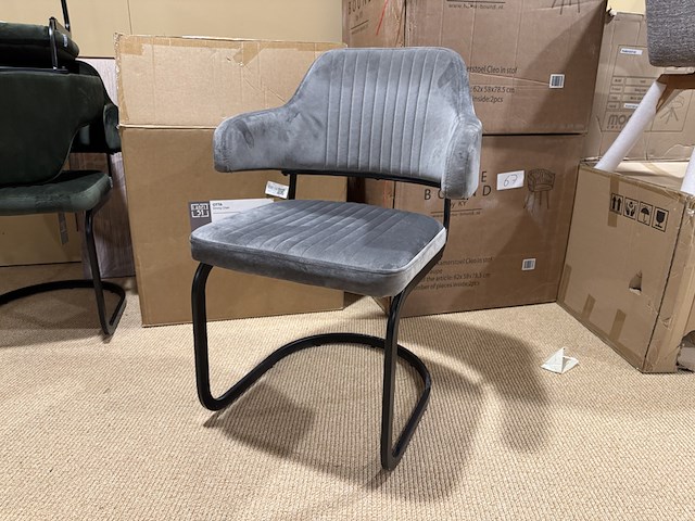 Set van 2 eetkamerstoelen label51, otta, grijs - afbeelding 1 van  5