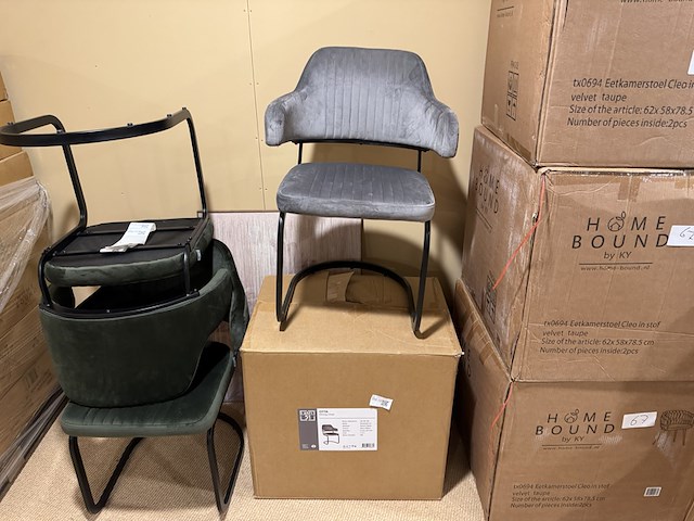 Set van 2 eetkamerstoelen label51, otta, grijs - afbeelding 5 van  5