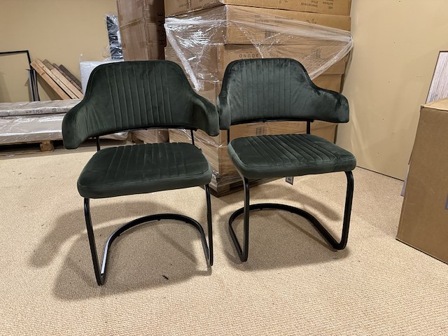 Set van 2 eetkamerstoelen label51, otta, groen - afbeelding 1 van  5