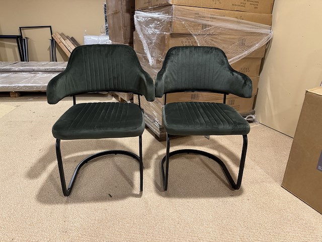 Set van 2 eetkamerstoelen label51, otta, groen - afbeelding 2 van  5