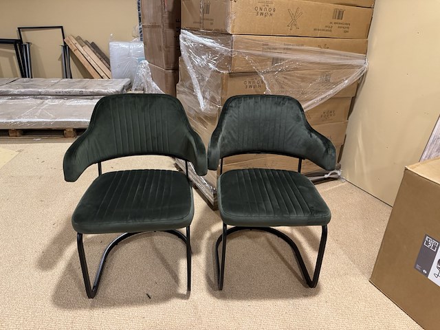 Set van 2 eetkamerstoelen label51, otta, groen - afbeelding 3 van  5