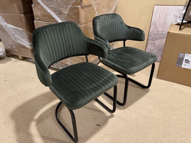 Set van 2 eetkamerstoelen label51, otta, groen - afbeelding 4 van  5