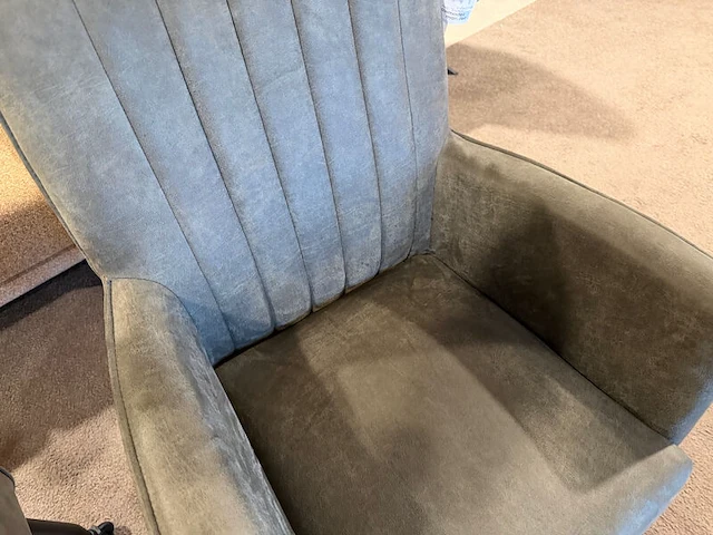 Set van 2 eetkamerstoelen, zwart onderstel olive groen - afbeelding 9 van  11
