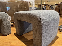 Set van 2 hockers. grijs stof - afbeelding 2 van  2