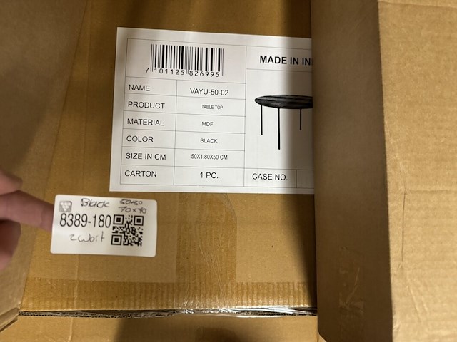 Set van 2 salontafel, zwart mdf - afbeelding 2 van  2