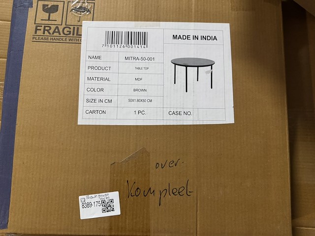 Set van 2 salontafels, bruin - afbeelding 6 van  6