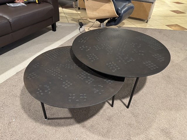 Set van 2 salontafels, bruin - afbeelding 3 van  6