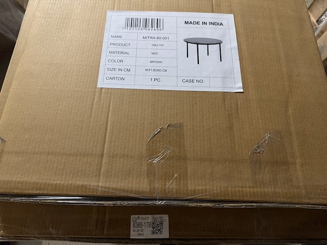 Set van 2 salontafels, bruin - afbeelding 6 van  6