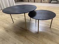 Set van 2 salontafels, bruin
