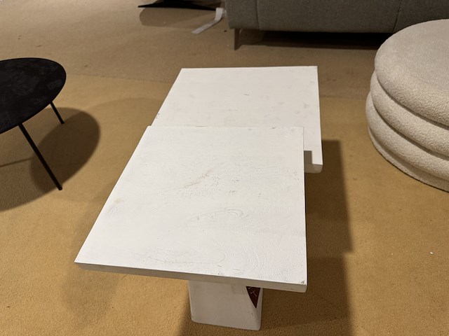 Set van 2 salontafels, wit - afbeelding 2 van  4