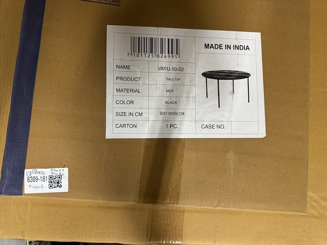 Set van 2 salontafels, zwart mdf - afbeelding 2 van  2