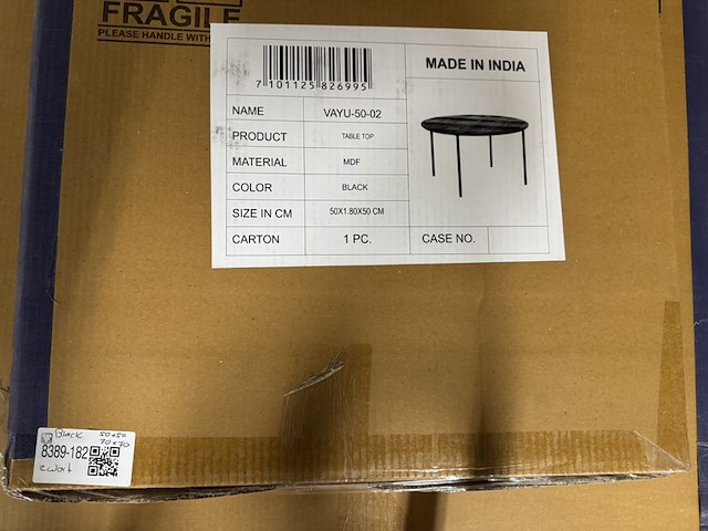 Set van 2 salontafels, zwart mdf - afbeelding 2 van  2