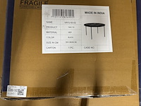 Set van 2 salontafels, zwart mdf - afbeelding 2 van  2